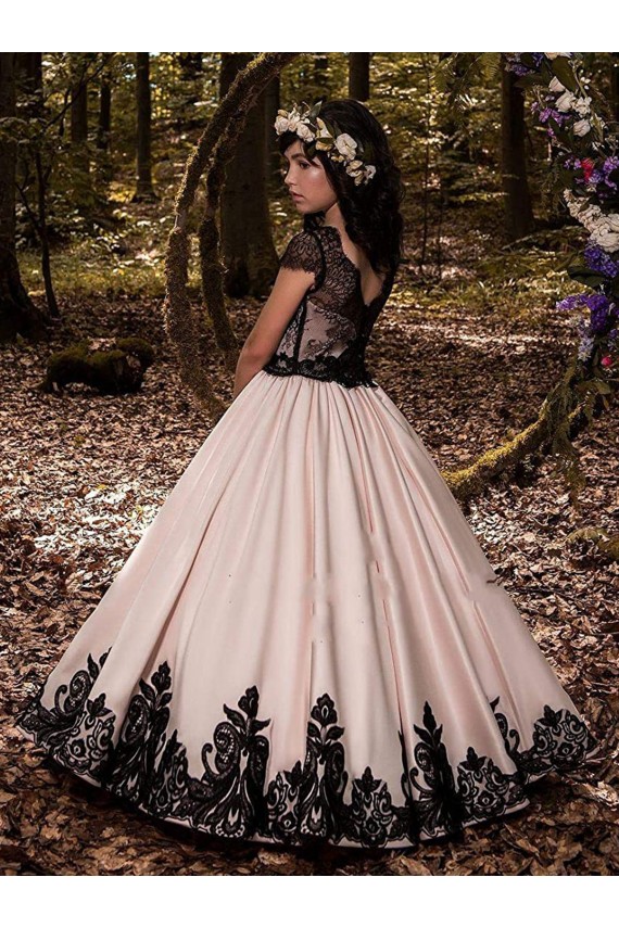 Ivory Ball Gown Sweetheart Long Flower Girl Dress for Wedding Bolton