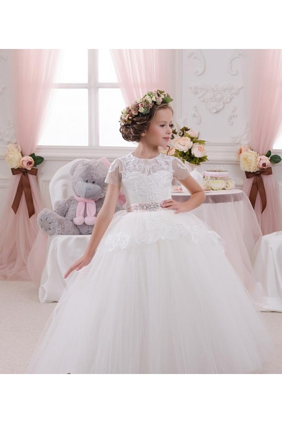 Ivory Ball Gown Sweetheart Long Flower Girl Dress Bolton