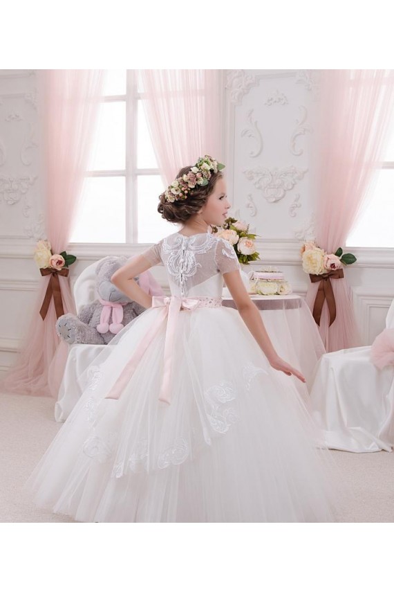 Ivory Ball Gown Sweetheart Long Flower Girl Dress Bolton