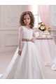 Ivory Ball Gown V-Neck Chapel Train Flower Girl Dress Bolton