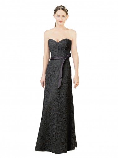 Slate Grey Sheath Sweetheart Long Bridesmaid Dress Bolton