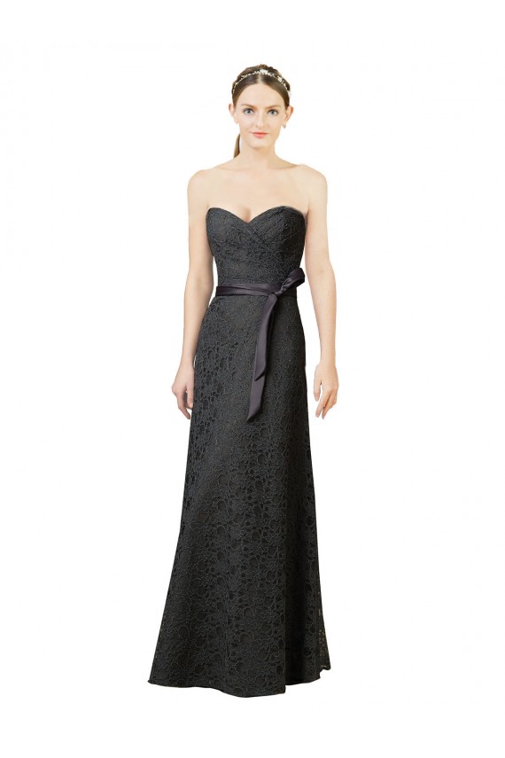 Slate Grey Sheath Sweetheart Long Bridesmaid Dress Bolton