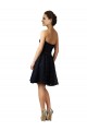 Dark Navy A-Line V-Neck Sleeveless Knee Length Bridesmaid Dress Bolton