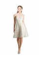 Ivory,Champagne A-Line Strapless Knee Length Bridesmaid Dress Bolton