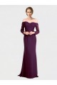 Low Back Grape Mermaid Off the Shoulder Long Bridesmaid Dress Bolton