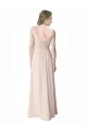 V-Back Mint Green A-Line V-Neck Long Bridesmaid Dress Bolton