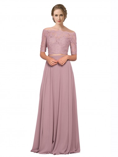 A-Line Off the Shoulder Long Prom Dress / Bridesmaid Dress Bolton