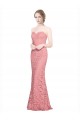 Salmon Mermaid Strapless Long Formal Dress / Bridesmaid Dress Bolton