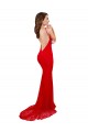 Open Back Red Mermaid High Neck Long Evening Gown / Prom Dress / Bridesmaid Dress Bolton