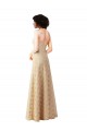 Champagne A-Line Sweetheart Long Bridesmaid Dress Bolton