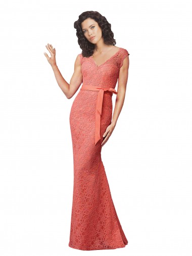 Open Back Mermaid V-Neck Long Bridesmaid Dress Bolton