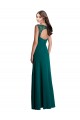 Open Back Hunter A-Line V-Neck Long Bridesmaid Dress Bolton
