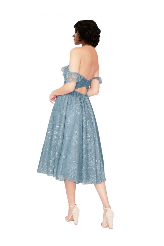Keyhole Back A-Line Sweetheart Knee Length Bridesmaid Dress Bolton