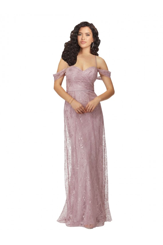 Keyhole Back A-Line Sweetheart Long Bridesmaid Dress Bolton