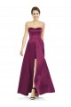 Merlot A-Line Strapless Long Bridesmaid Dress Bolton