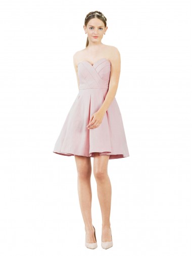 Pink A-Line Sweetheart Knee Length Evening Gown / Bridesmaid Dress Bolton