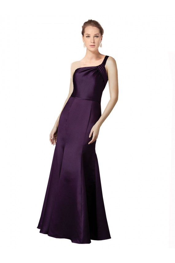Grape Mermaid One Shoulder Long Prom Dress / Bridesmaid Dress Bolton