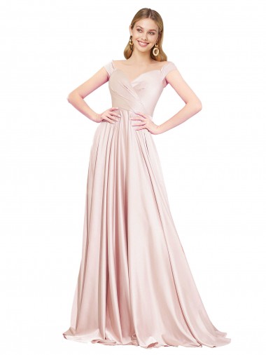 Pink A-Line High Neck Long Formal Evening Gown / Prom Dress / Bridesmaid Dress Bolton
