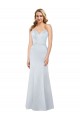 Low Back Light Sky Blue Sheath Strapless Long Formal Evening Gown / Prom Dress / Bridesmaid Dress Bolton