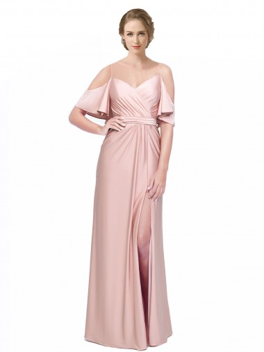 Low Back Sheath Off the Shoulder Long Formal Evening Gown / Prom Dress / Bridesmaid Dress Bolton