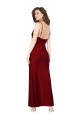 Low Back Burgundy Sheath Cowl Neck Long Black Tie Evening Gown / Prom Dress / Bridesmaid Dress Bolton