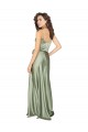 V-Back Smoke Green A-Line V-Neck Long Formal Evening Gown / Bridesmaid Dress Bolton