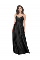 Low Back Black A-Line V-Neck Long Formal Dress / Bridesmaid Dress Bolton