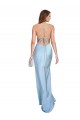 Open Back Light Sky Blue Sheath Cowl Neck Long Formal Evening Gown / Prom Dress / Bridesmaid Dress Bolton