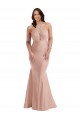Open Back Dusty Pink Mermaid Halter Neck Long Formal Plus Size Evening Gown / Prom Dress / Bridesmaid Dress Bolton