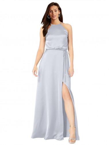 Open Back Fog A-Line Halter Neck Long Formal Evening Gown / Bridesmaid Dress Bolton