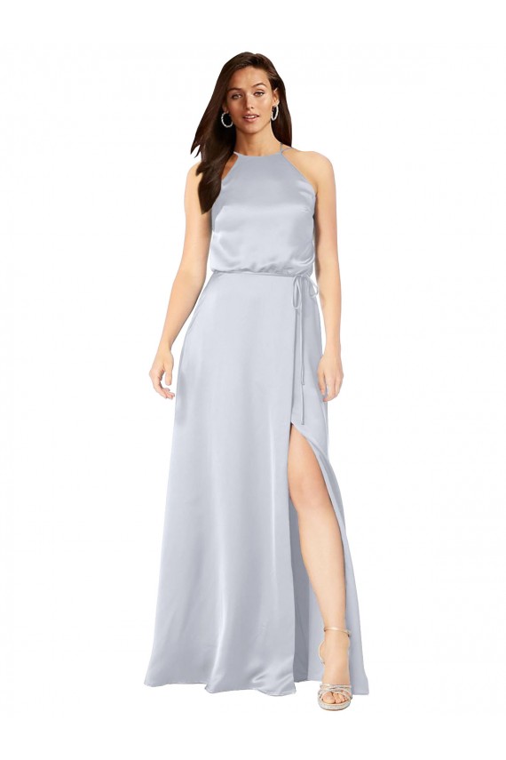 Open Back Fog A-Line Halter Neck Long Formal Evening Gown / Bridesmaid Dress Bolton