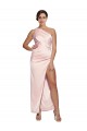 Low Back Pink A-Line One Shoulder Long Semi Formal Evening Dress / Prom Dress / Bridesmaid Dress Bolton