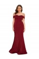 Burgundy Mermaid Off the Shoulder Long Formal Plus Size Evening Gown / Prom Dress / Bridesmaid Dress Bolton