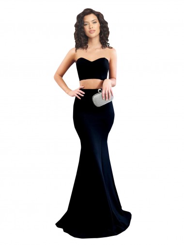 Low Back Black Mermaid High Neck Long Formal Evening Gown / Prom Dress / Bridesmaid Dress Bolton