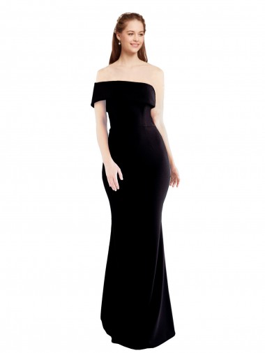 Keyhole Back Black Mermaid One Shoulder Long Formal Evening Gown / Prom Dress / Bridesmaid Dress Bolton