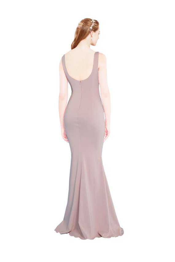 Dusty Pink Mermaid Scoop Neck Long Formal Evening Gown / Prom Dress / Bridesmaid Dress Bolton