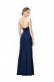 Low Back Black Sheath Strapless Long Formal Dress / Bridesmaid Dress Bolton