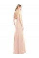 Open Back Nude Trumpet Bateau Neck Long Semi Formal Evening Dress / Prom Dress / Bridesmaid Dress Bolton