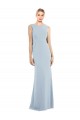 Backless Light Sky Blue Trumpet Bateau Neck Long Semi Formal Evening Dress / Prom Dress / Bridesmaid Dress Bolton