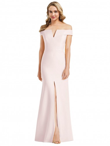 Pink Trumpet V-Neck Long Bridesmaid Dress / Evening Dress Bolton