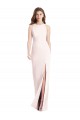 Open Back Pink Trumpet Bateau Neck Long Semi Formal Evening Dress / Prom Dress / Bridesmaid Dress Bolton