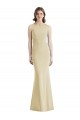 Open Back Champagne Trumpet Bateau Neck Long Semi Formal Evening Dress / Prom Dress / Bridesmaid Dress Bolton