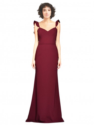 Burgundy Mermaid Strapless Long Prom Dress / Bridesmaid Dress Bolton