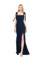 Low Back Dark Navy Trumpet Spaghetti Straps Long Semi Formal Evening Dress / Prom Dress / Bridesmaid Dress Bolton