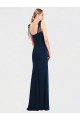 Low Back Dark Navy Trumpet Spaghetti Straps Long Semi Formal Evening Dress / Prom Dress / Bridesmaid Dress Bolton