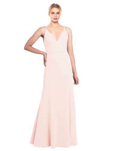 V-Back Pink A-Line High Neck Long Formal Evening Gown / Prom Dress / Bridesmaid Dress Bolton