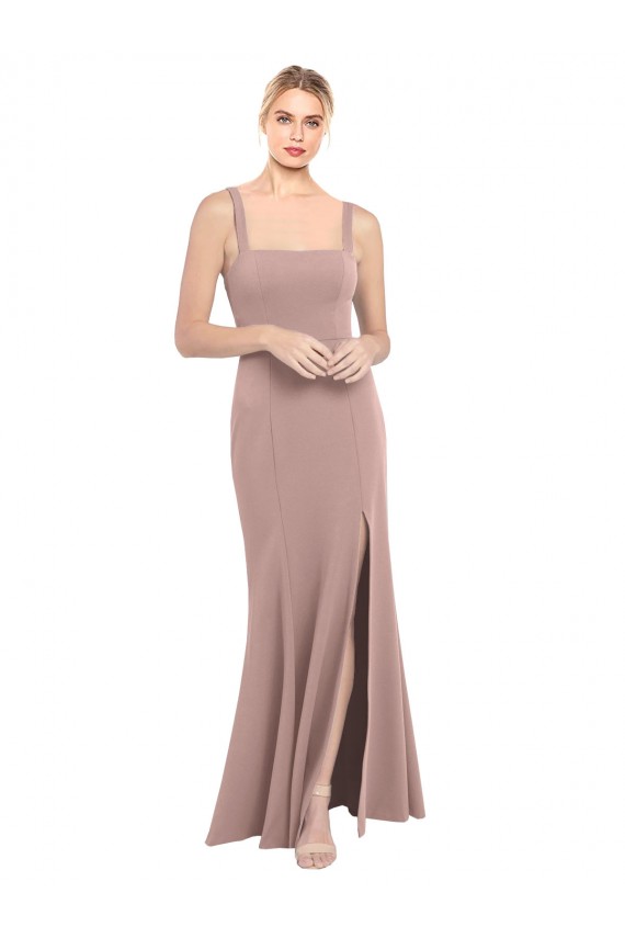 Dusty Pink Mermaid High Neck Long Prom Dress / Bridesmaid Dress Bolton