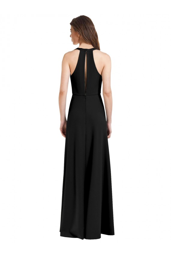 Black Sheath High Neck Long Formal Evening Gown / Prom Dress / Bridesmaid Dress Bolton