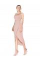 Mauve Mermaid High Neck Knee Length Formal Dress / Bridesmaid Dress Bolton