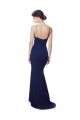 Open Back Navy Blue Mermaid High Neck Long Formal Dress / Bridesmaid Dress Bolton